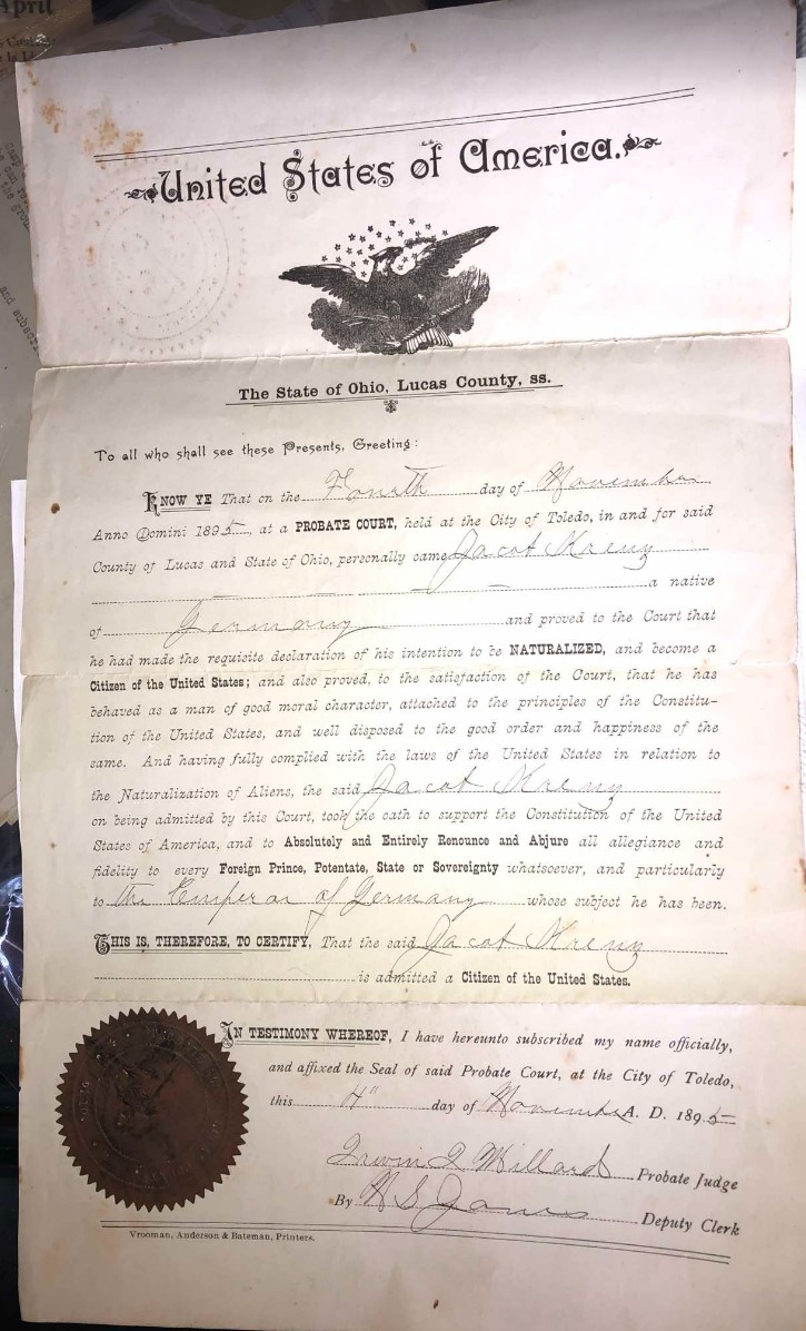 Jacob Kreuz Sr. 1895